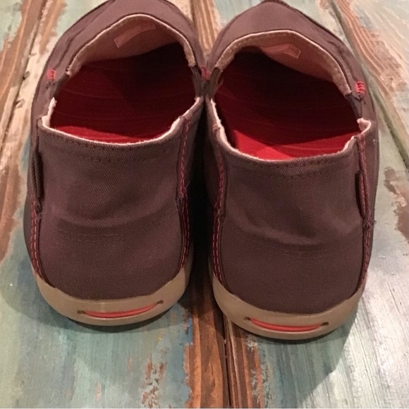 Crocs 13 Loafers Men’s Canvas Comfort Shoes Brown Slip Ons 14773 - Picture 5 of 9